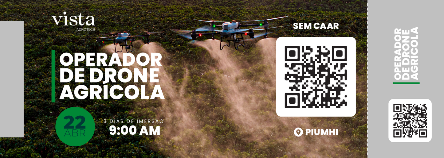 Curso de Operador de Drones Agrícolas On-line - Vista Agrotech
