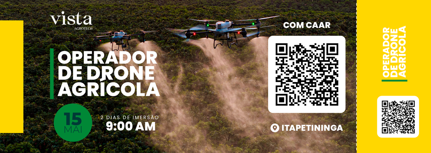 7º Curso Presencial de Operador de Drone Agrícola em Itapetininga - SP
