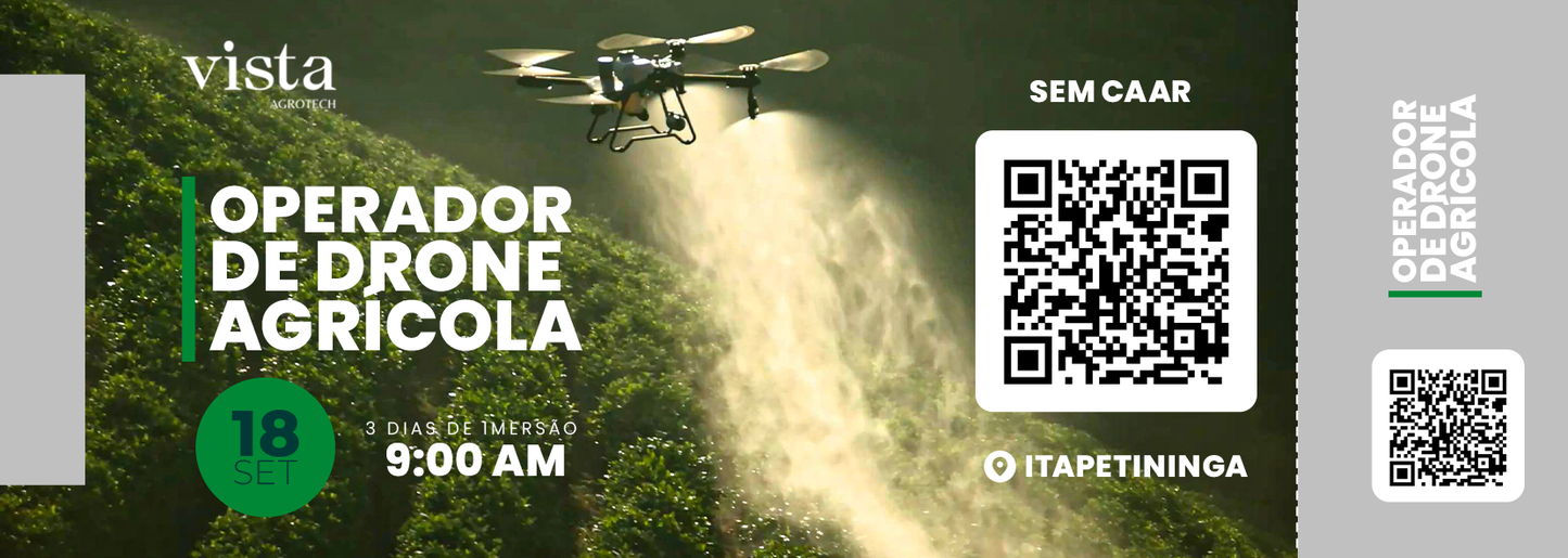 2º Curso Presencial de Operador de Drone Agrícola em Itapetininga - SP
